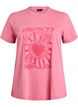 T-shirt in biologisch katoen met een coole print, Roze, Packshot image number 0