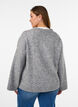 Losse gebreide blouse met alpaca en wol, Grijs, Model image number 2