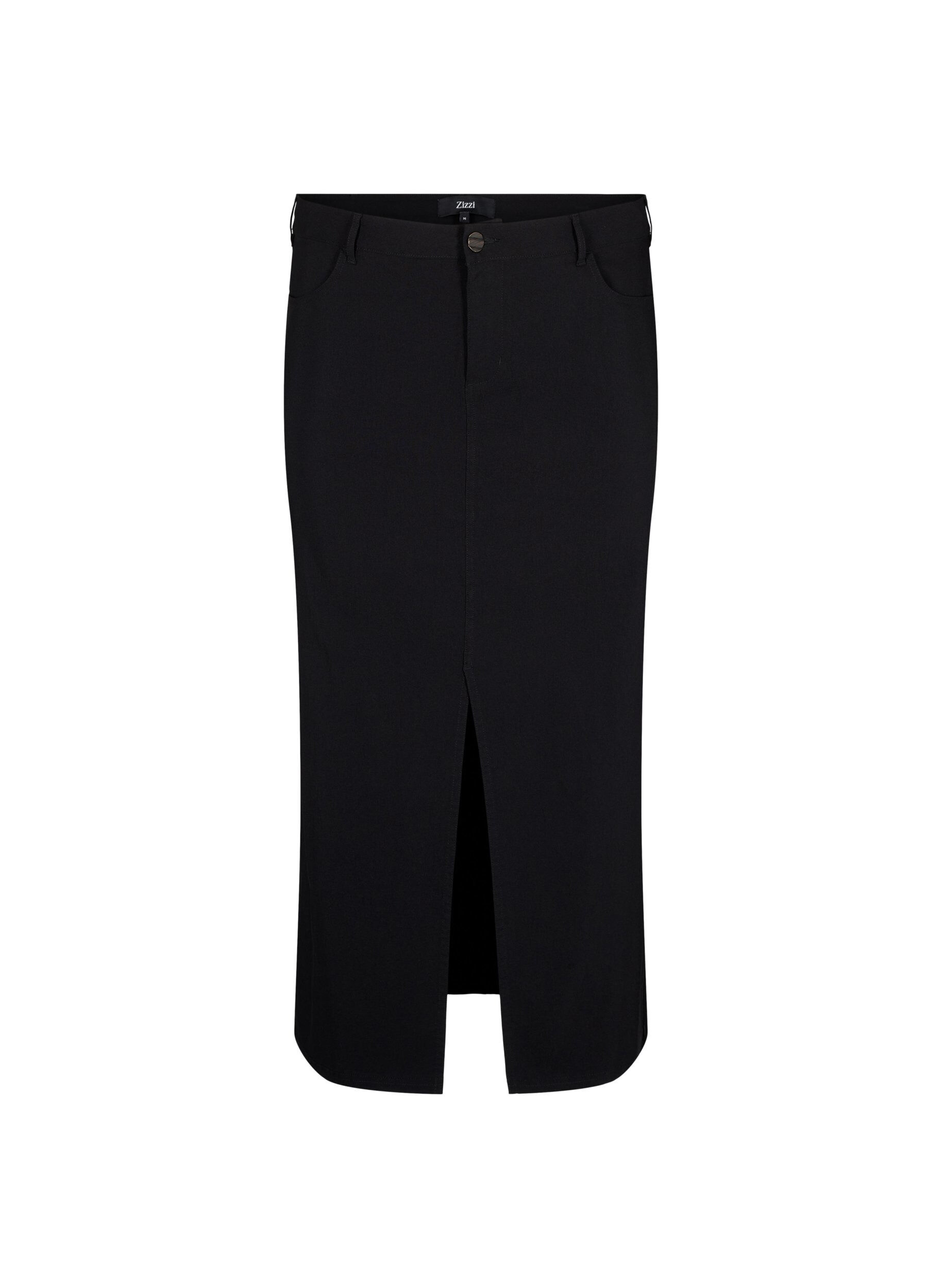 Lange rok met split aan de voorkant