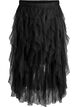Midirok van tule met elastische tailleband, Zwart, Packshot image number 0