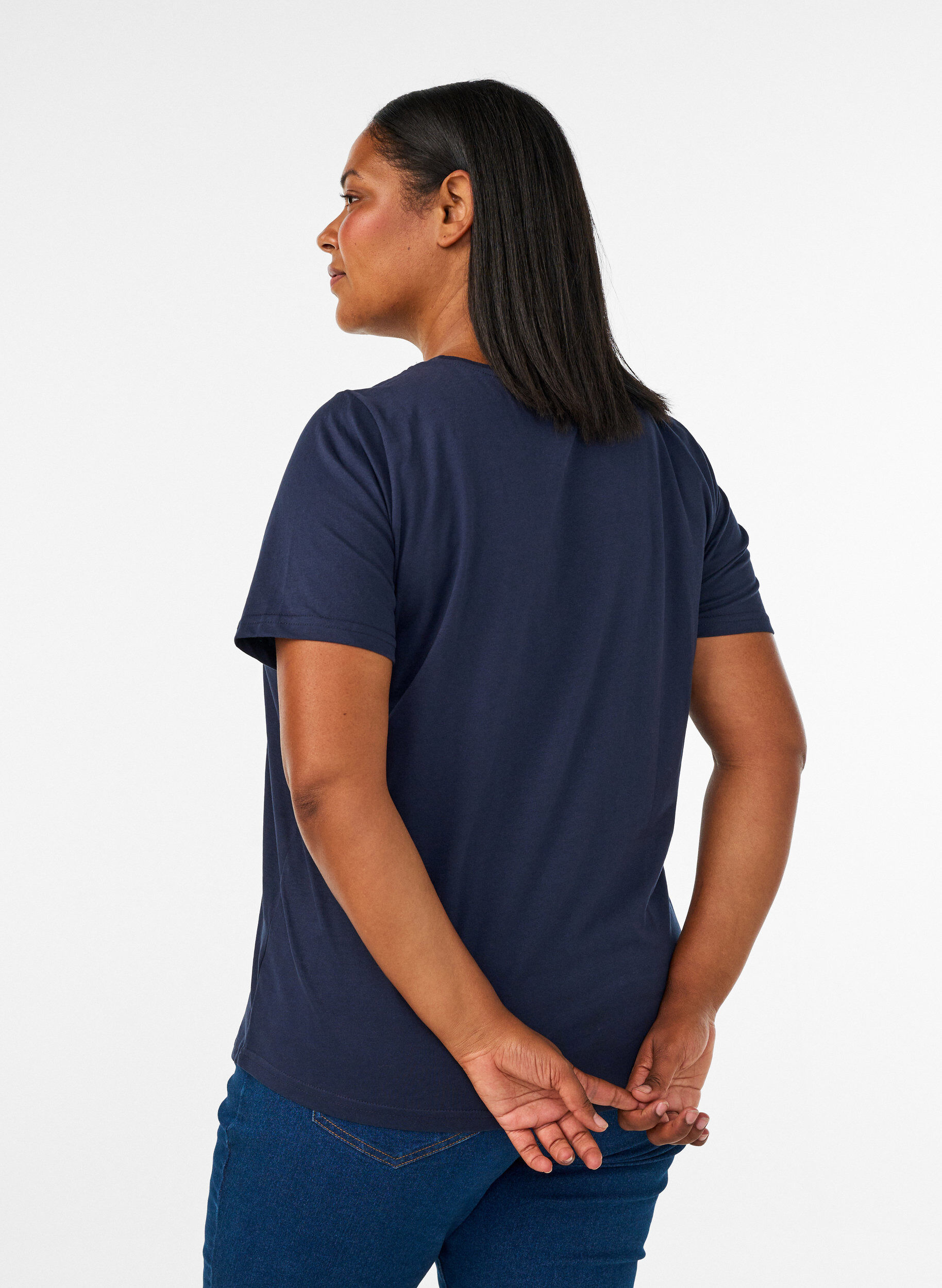 ZizziT-shirt met motief, Blauw, Model image number 2