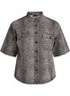 Denimshirt met luipaardprint en korte mouwen, Leopard, Packshot image number 0