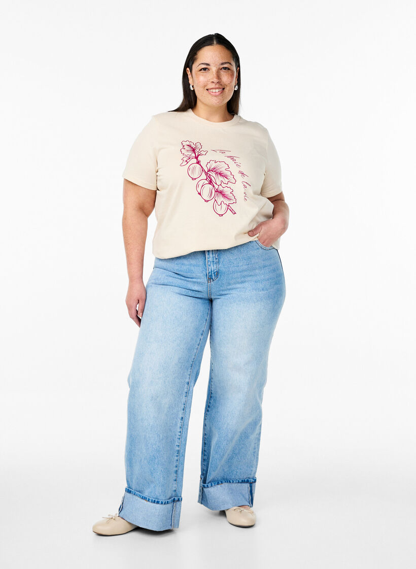 Wijde jeans met omgeslagen pijpen, L.B.Denim, Model