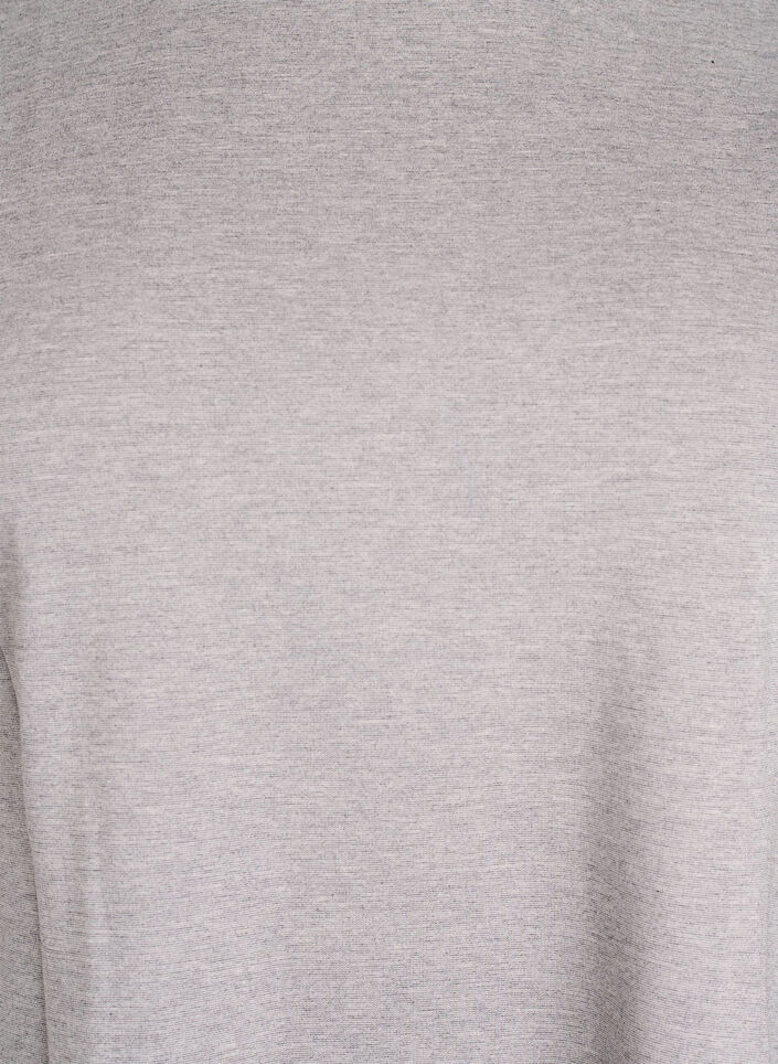 Jersey jurk met korte mouwen en A-lijn., Grijs, Packshot image number 2