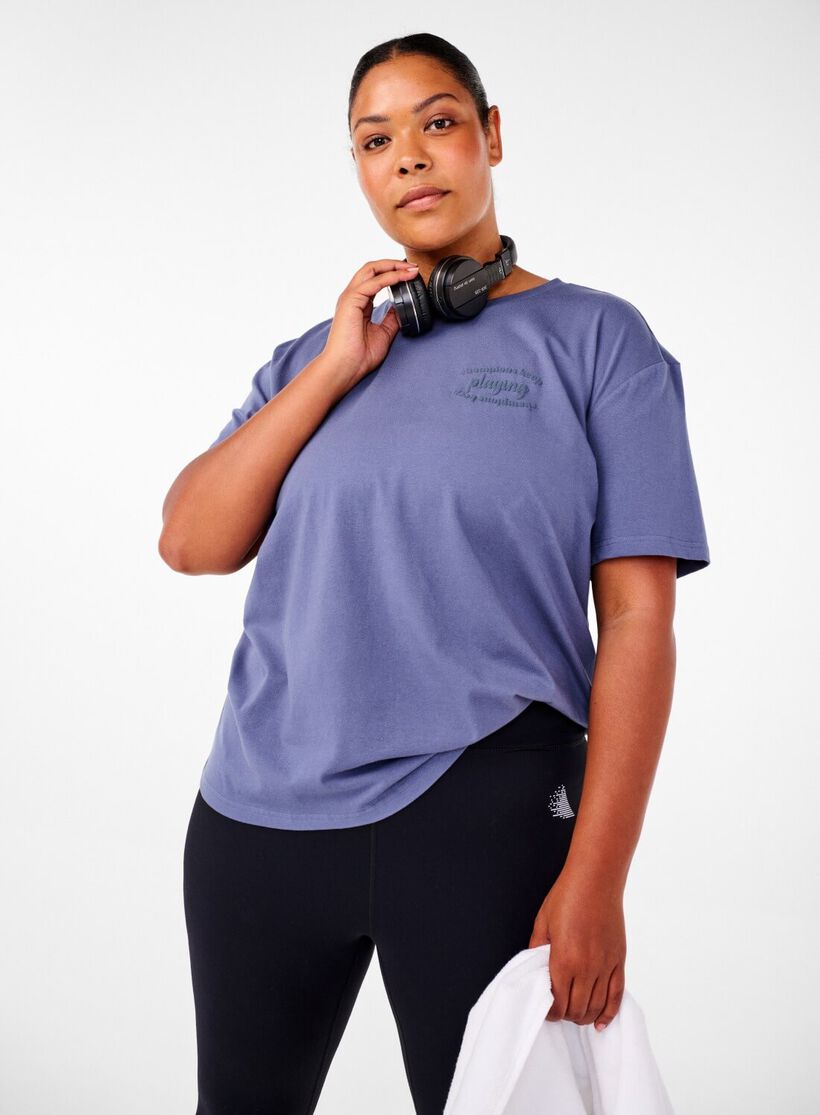 Sportief T-shirt van biologisch katoen, , Model