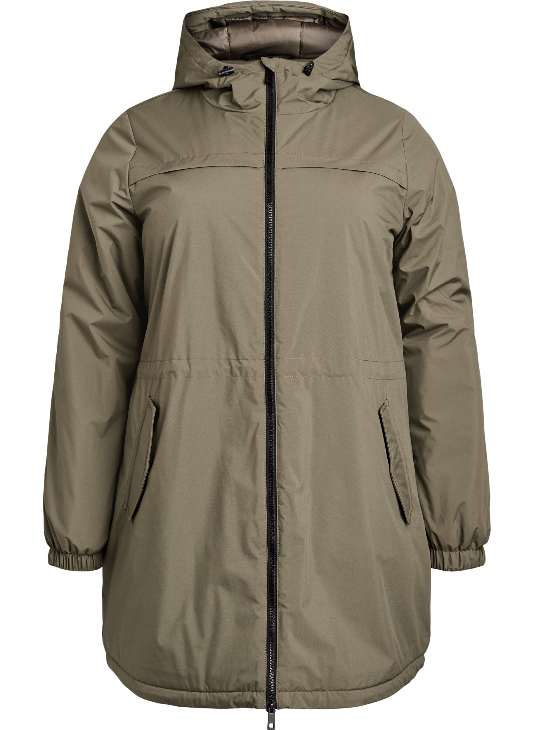 Lichtgewicht gewatteerde parka met een capuchon