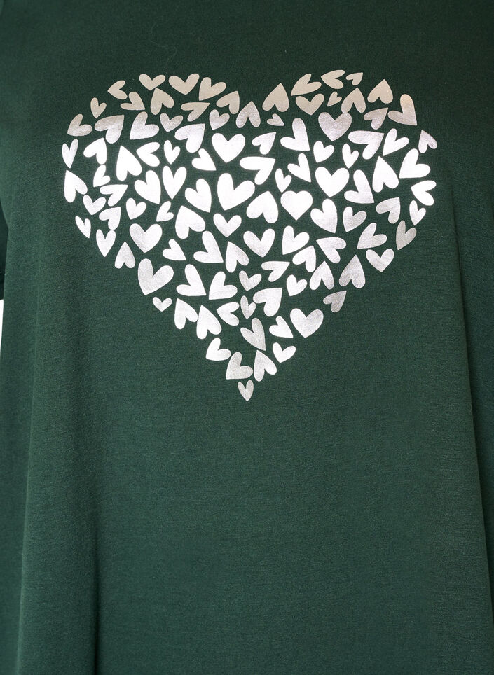 T-shirt met motief, Groen, Packshot image number 2