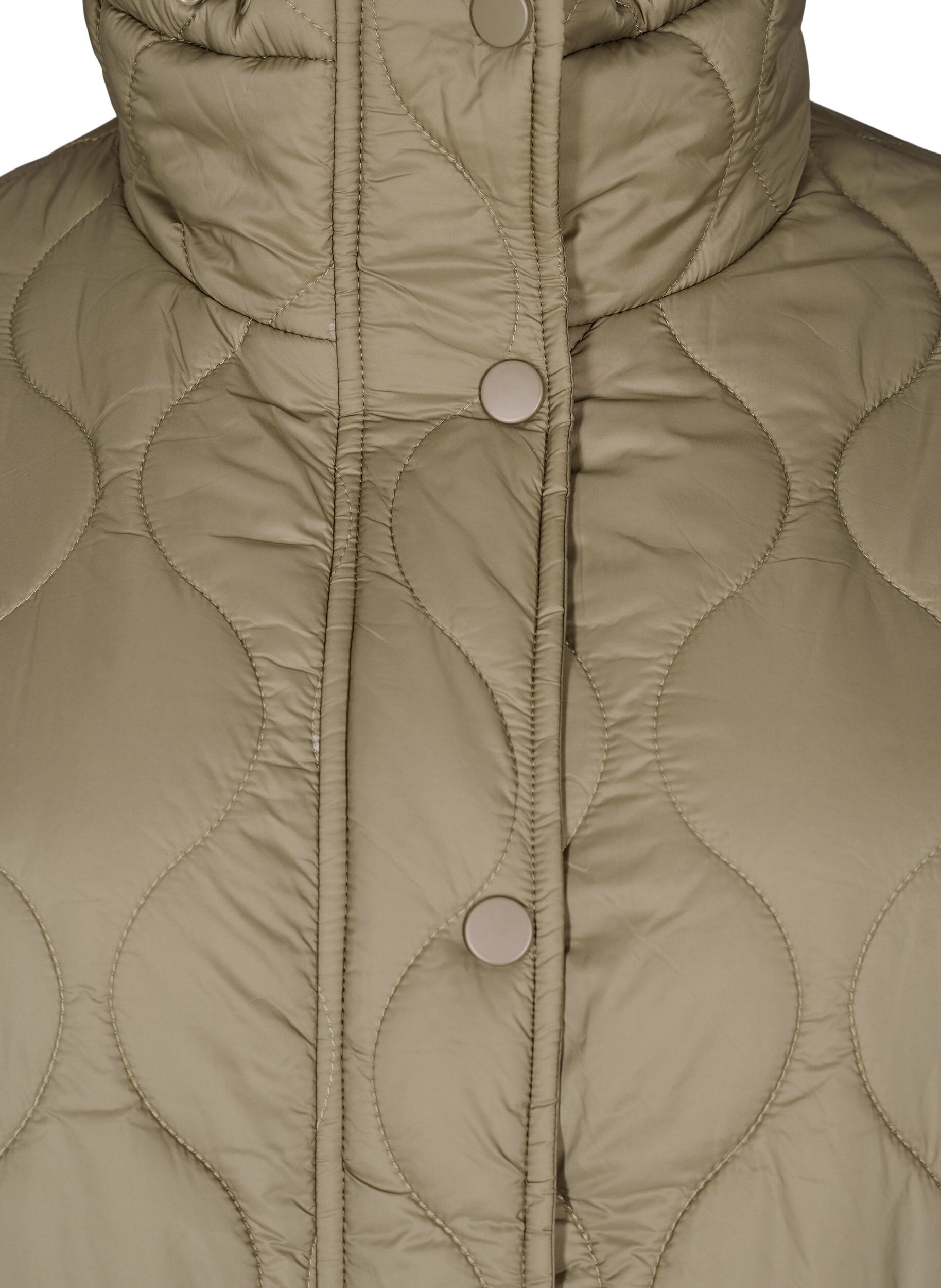 ZizziKorte gewatteerde jas met contrastdetails, Beige, Packshot image number 2