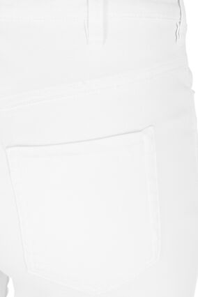ZizziAmy capri jeans met hoge taille en super strakke pasvorm, Bright White, Packshot image number 3