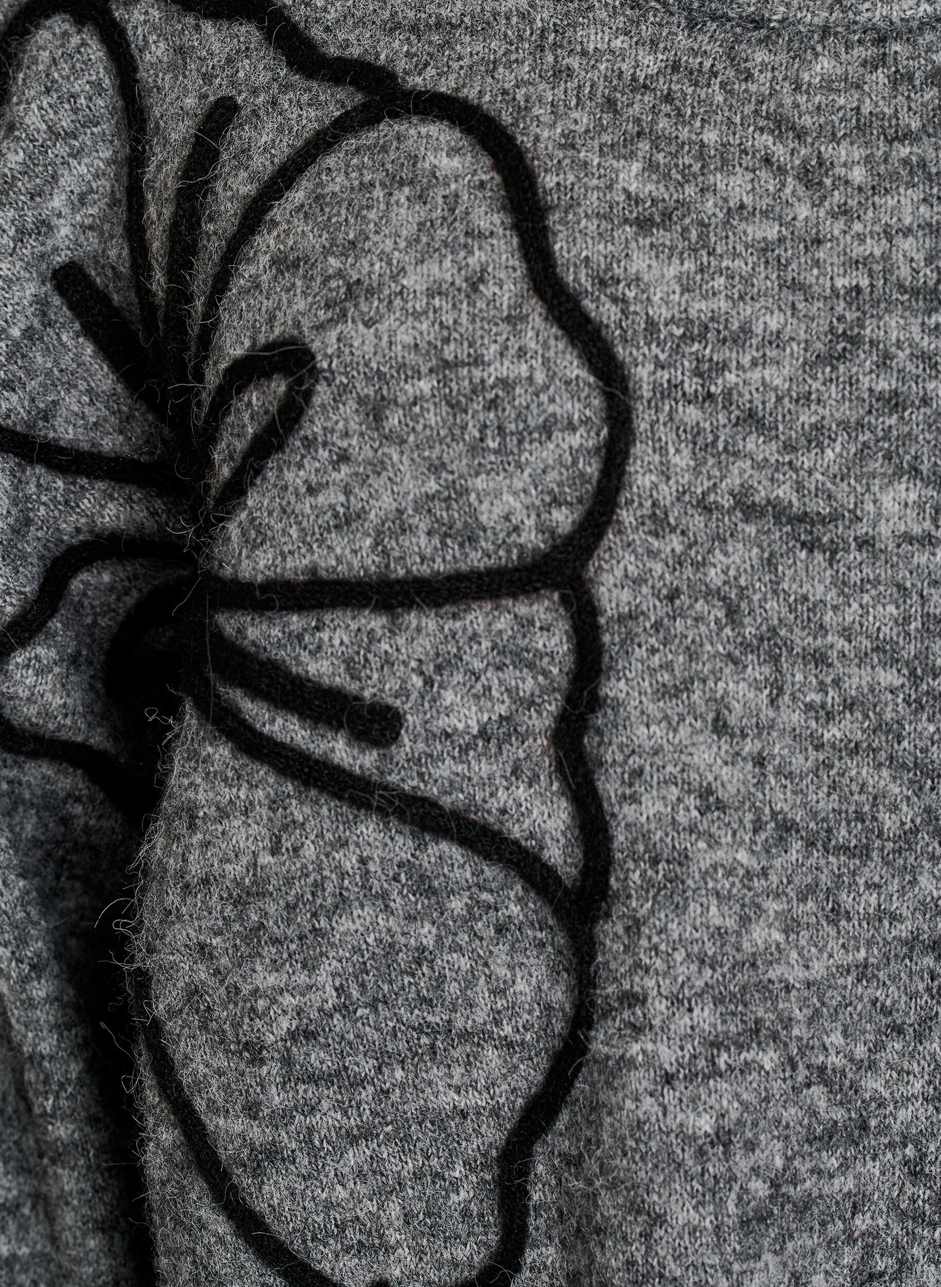 ZizziJumper met bloemenapplicatie, Grijs, Packshot image number 2