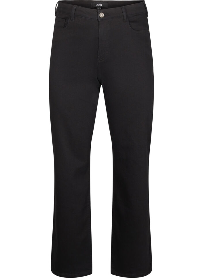 High-waisted Gemma jeans met een regular fit, Zwart, Packshot image number 0