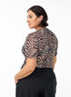 Mesh blouse met korte mouwen, Zwart, Model image number 2