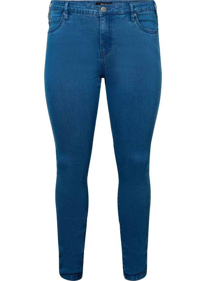 super slim fit Amy jeans met hoge taille, Blauw, Packshot image number 0