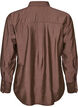 Viscose shirt met gouden knopen, Bruin, Packshot image number 1