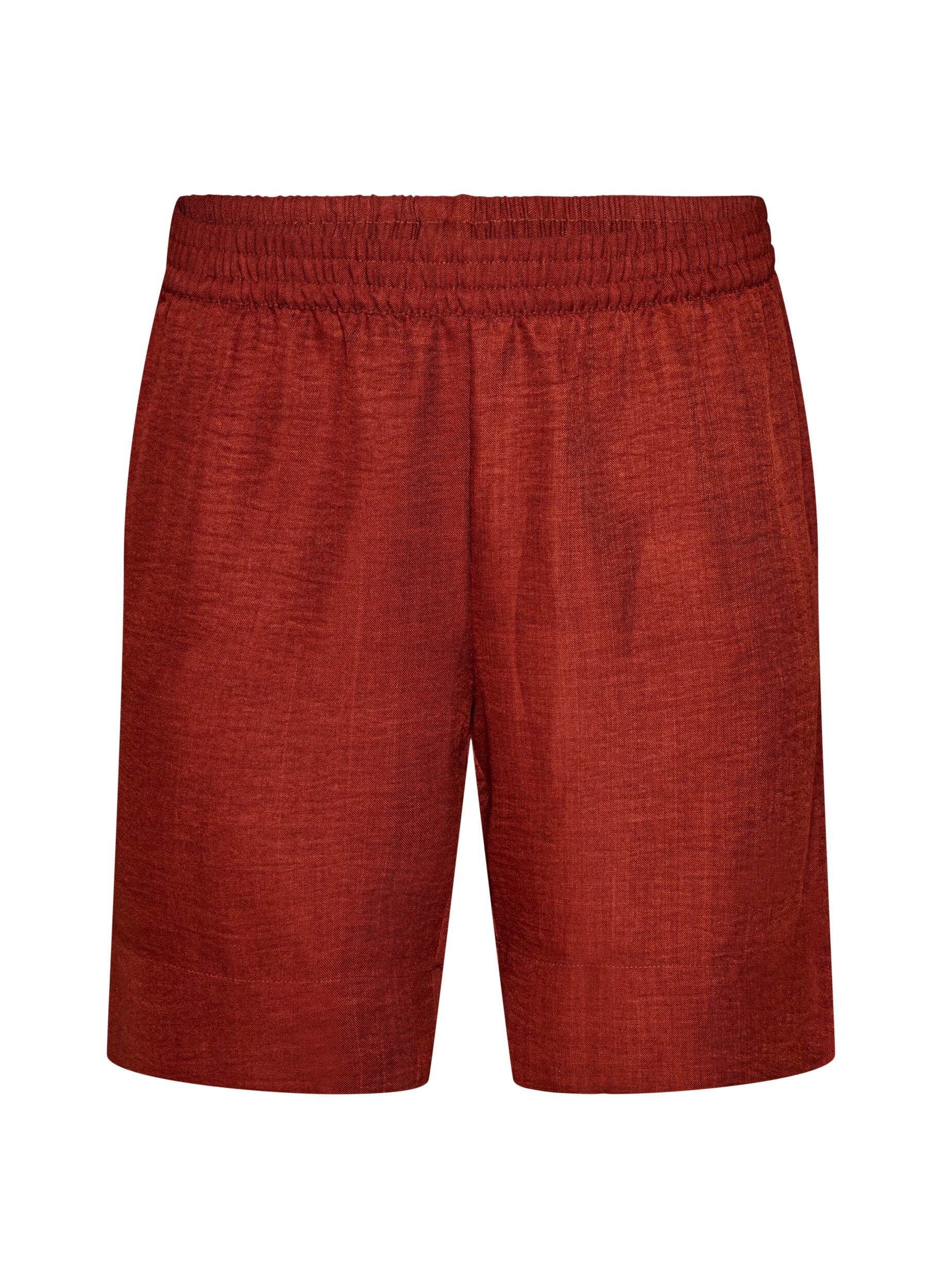 ZizziKorte broek met zakken en hoge taille, Rood, Packshot image number 0