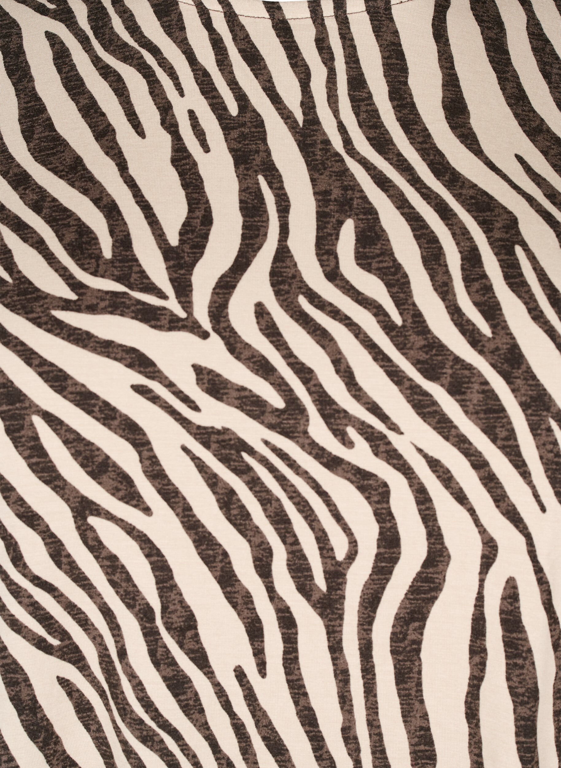 ZizziBlouse met lange mouwen en zebraprint, Bruin, Packshot image number 2