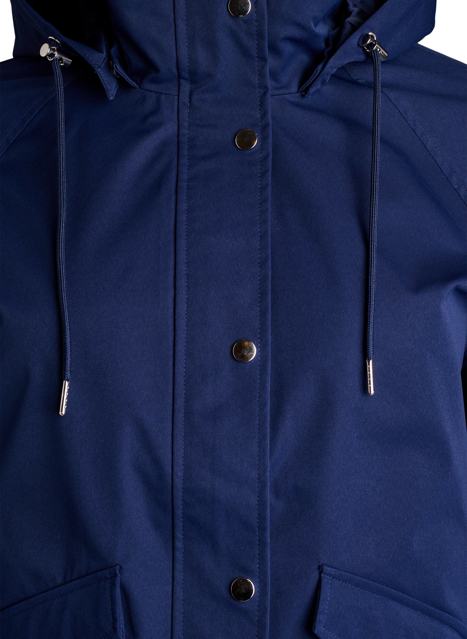 ZizziKorte lentejas met afneembare capuchon, Blauw, Packshot image number 2