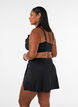 Bikinibroekje met slip en wikkel-effect, Zwart, Model image number 1