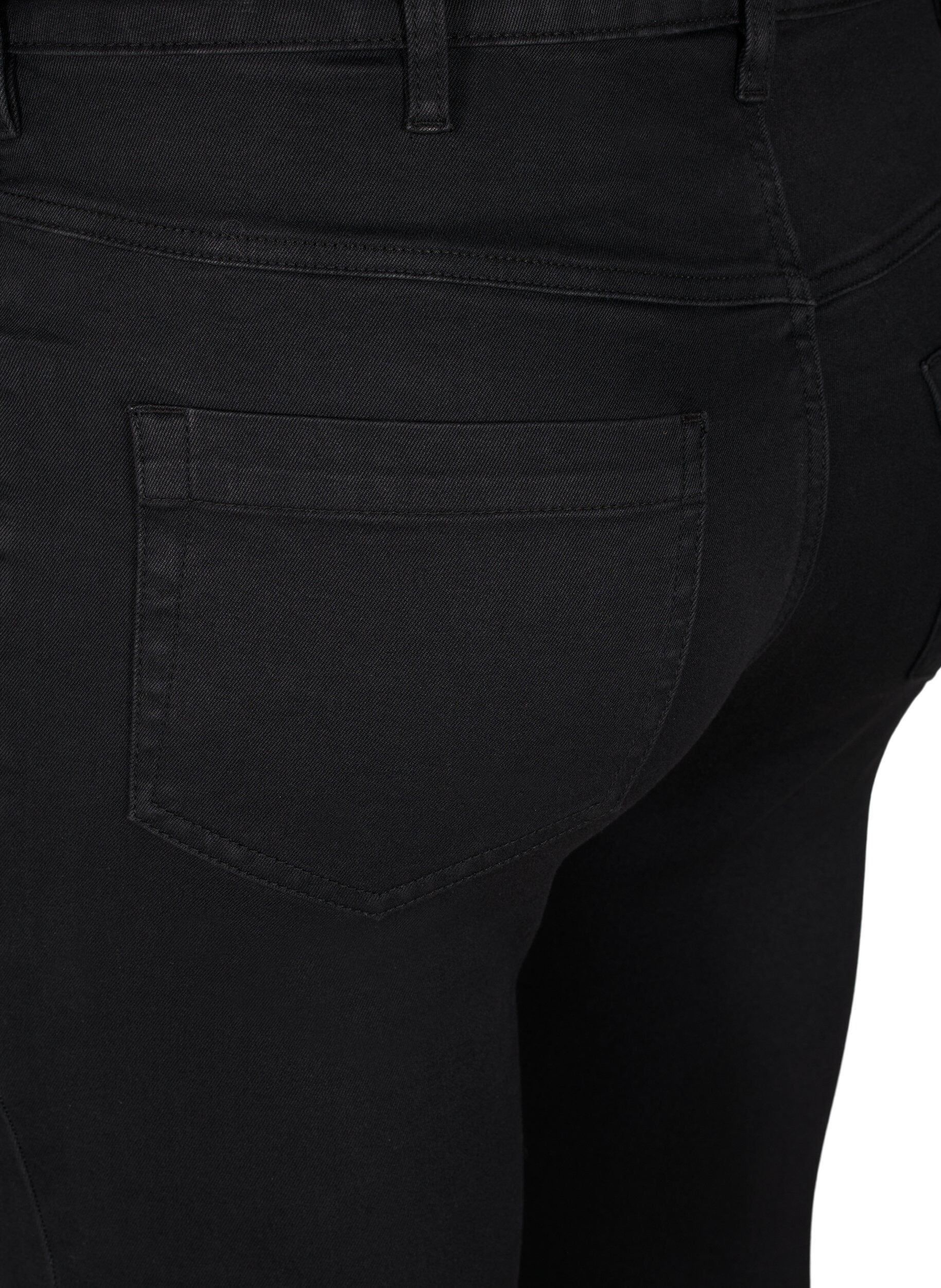 ZizziSuper slim Amy jeans met hoge taille, Black, Packshot image number 3