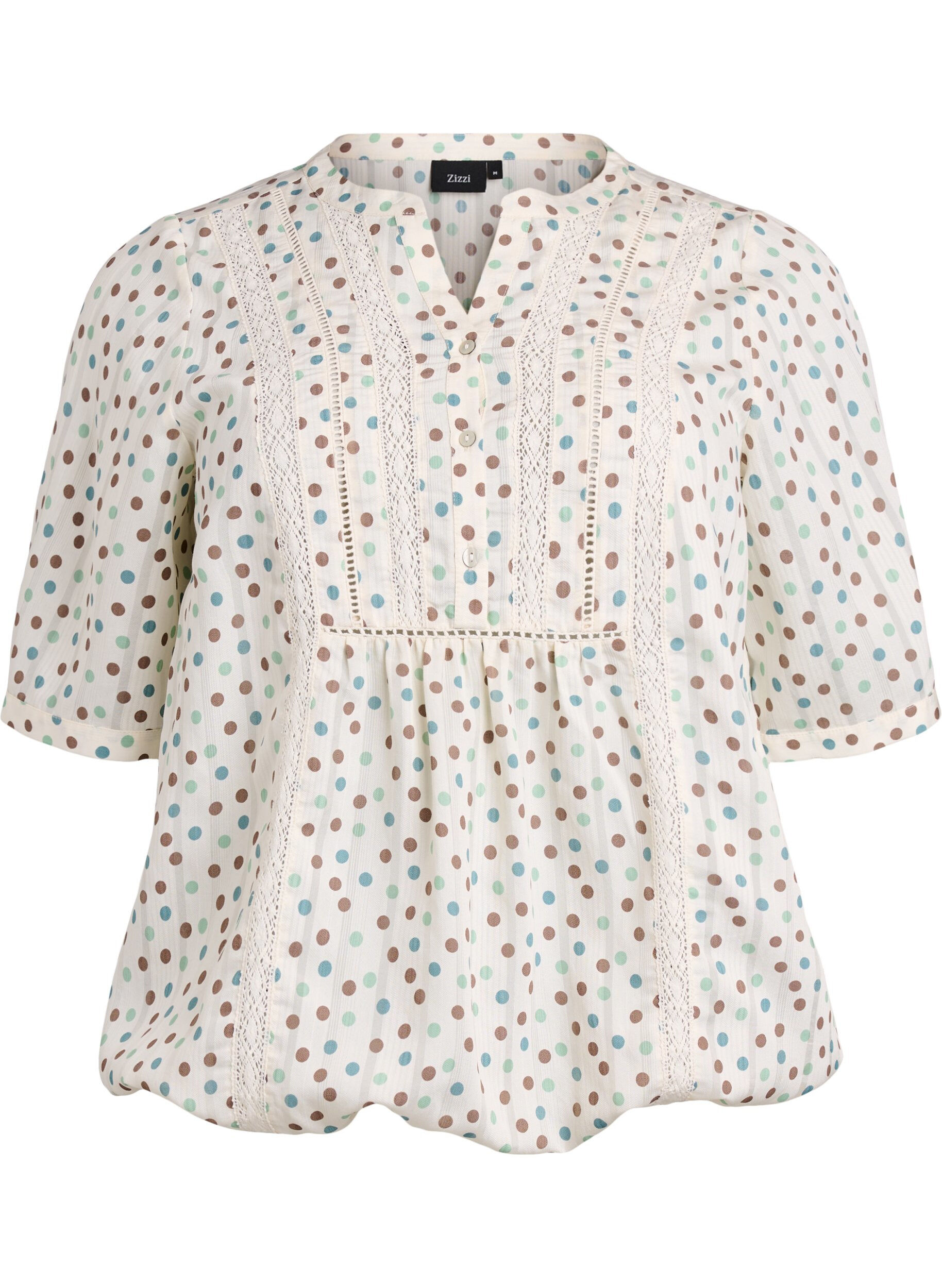 Blouse met print en 1/2 mouwen