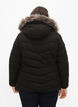 Kort pufferjack met capuchon, Zwart, Model image number 2