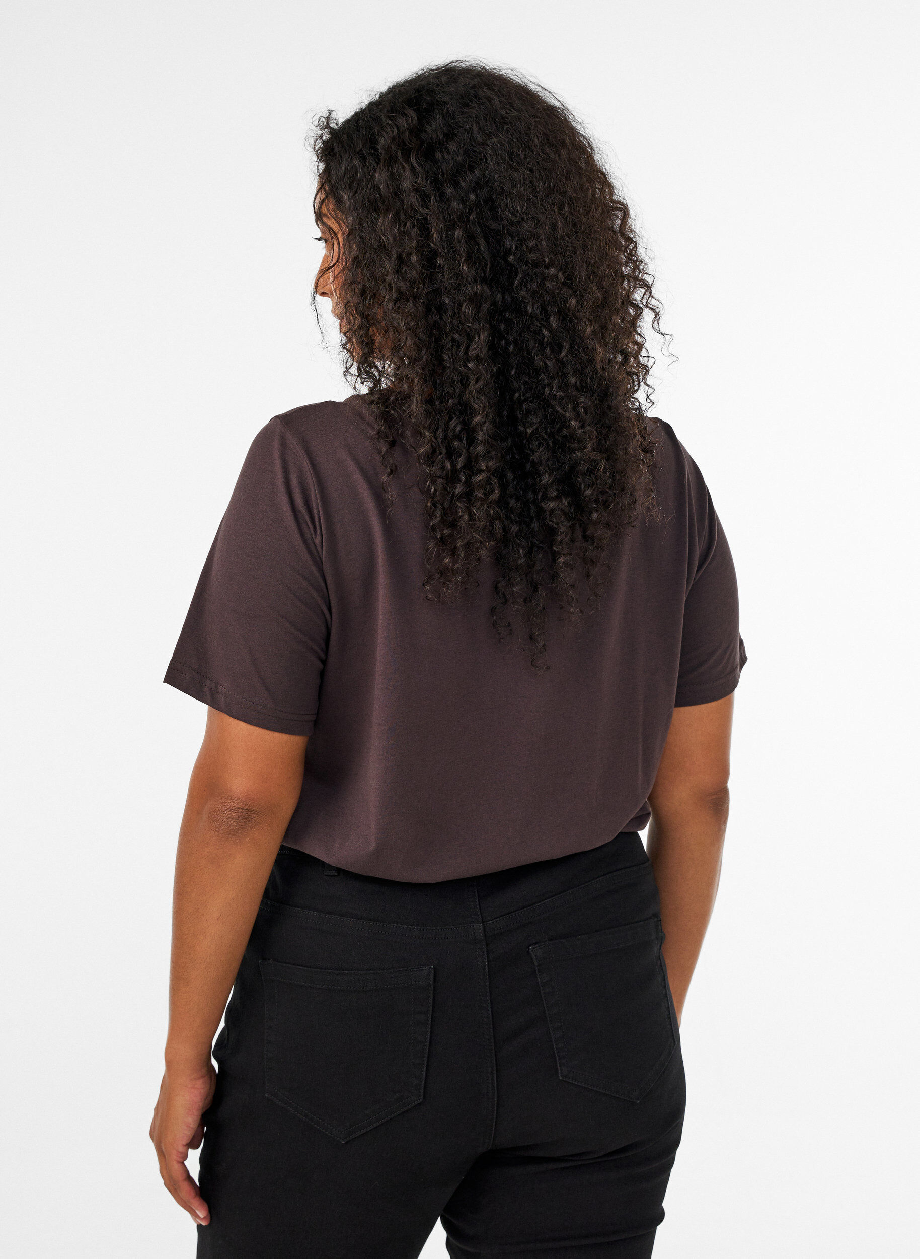 ZizziT-shirt met print, Bruin, Model image number 2