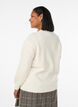 Gebreide blouse met aangehechte koorddetails, Beige, Model image number 2