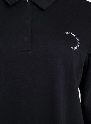 ZizziSporty sweatshirt met kraag, Black, Packshot image number 2