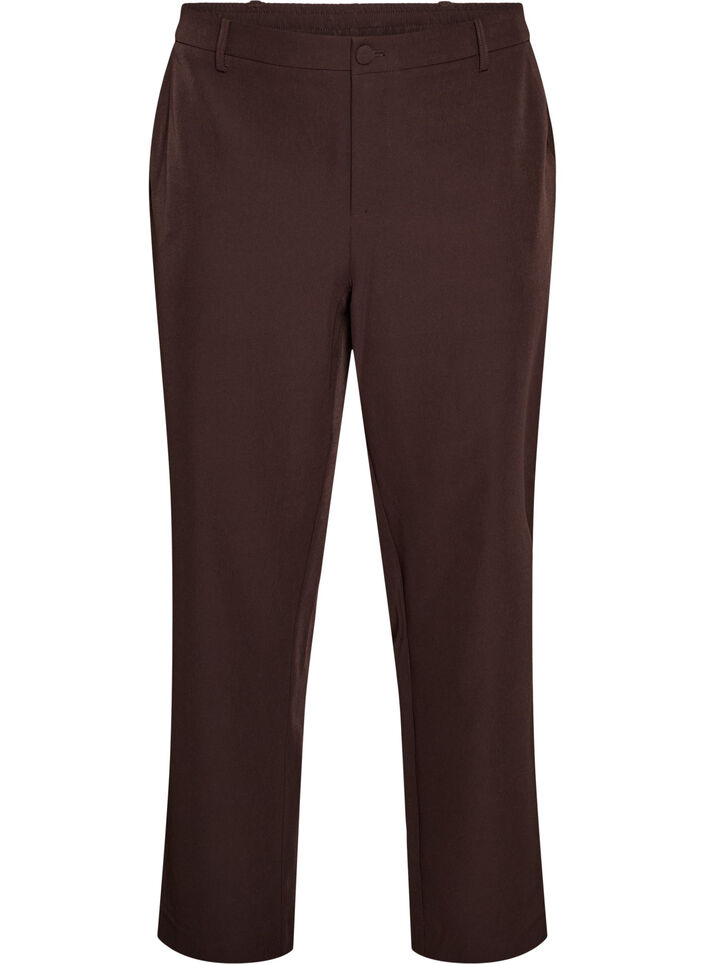 Broek met zakken en rechte pijpen, Bruin, Packshot image number 0
