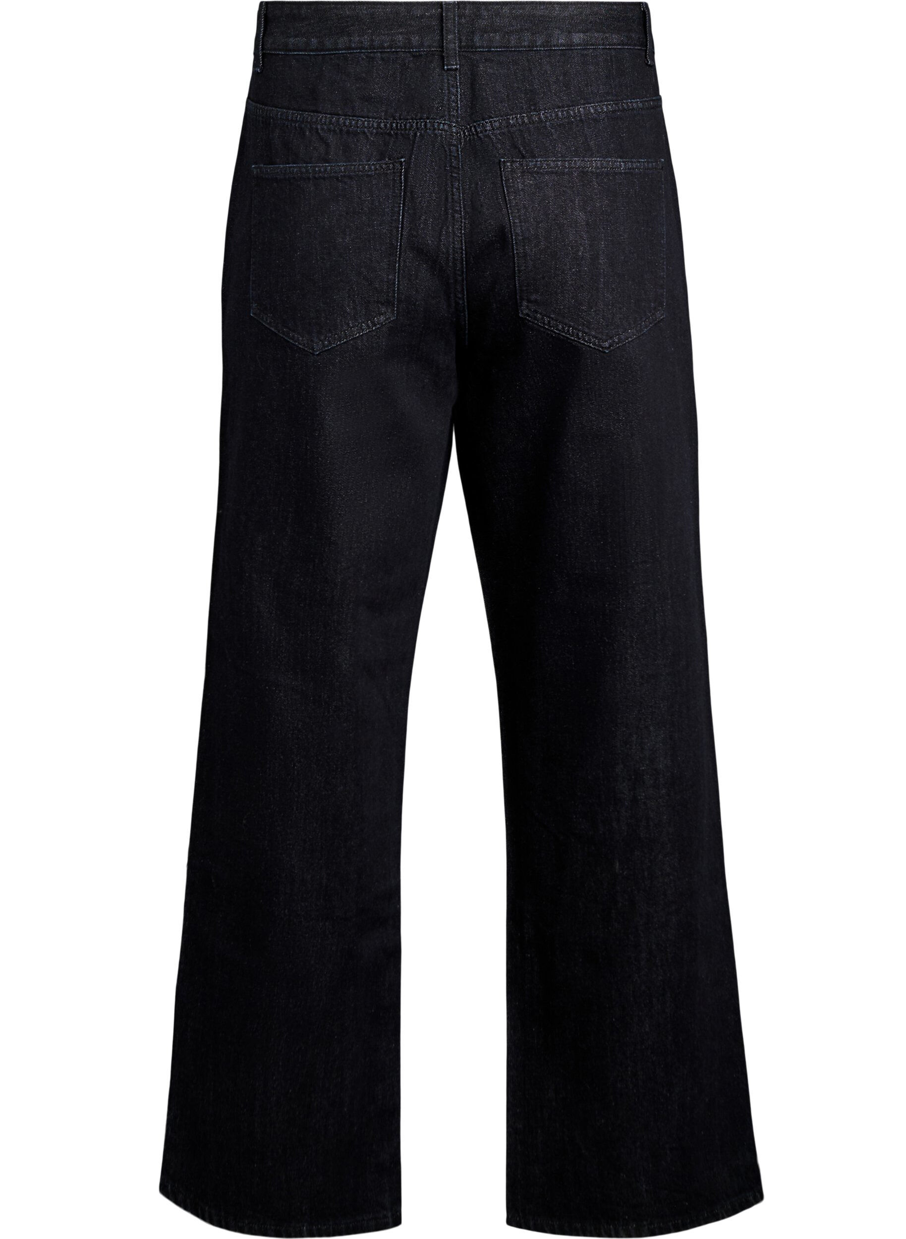 ZizziWide fit jeans met een zachte, geborstelde binnenkant, Zwart, Packshot image number 1