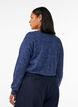 Jersey blouse met V-hals en lange mouwen, Blauw, Model image number 2