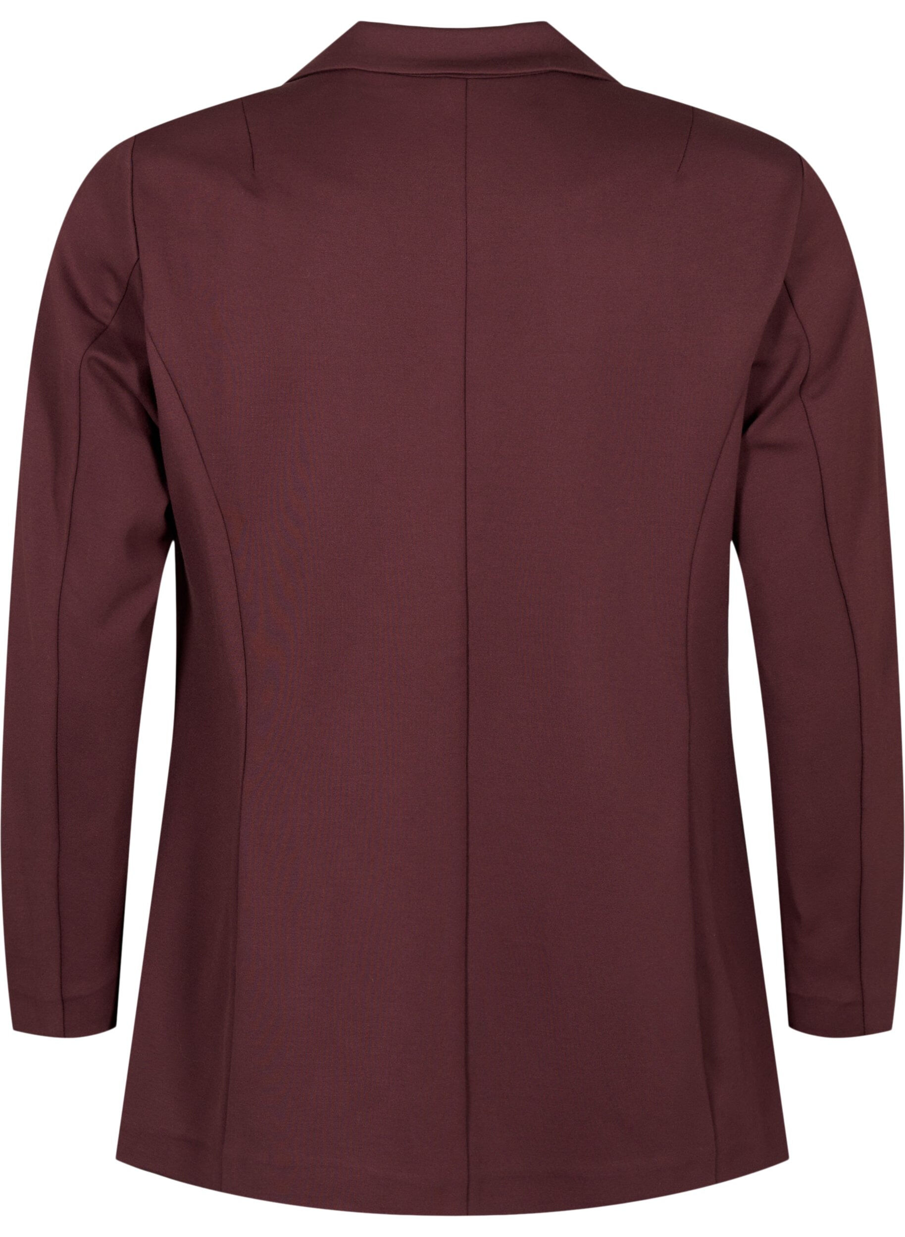 ZizziEenvoudige blazer met knoopsluiting, Donker Bordeaux, Packshot image number 1