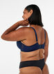Gewatteerde kanten beha met beugel, Blauw, Model image number 2