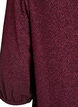 Blouse met glitterpatroon en 3/4 mouwen, Donker Bordeaux, Packshot image number 3