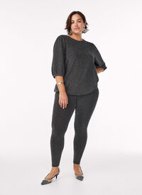 Glitterpatroon leggings, Zwart Glitterpatroon leggings, Zwart, Model