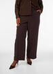 Op maat gemaakte broek met wijde pijpen en hoge taille, Bruin, Model image number 2