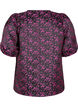 Geborduurde blouse met korte mouwen, Zwart, Packshot image number 1