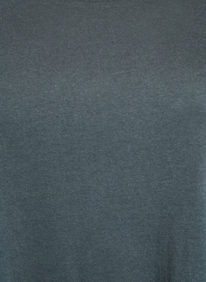 T-shirt met korte mouwen in een katoenmix, Groen, Packshot image number 2