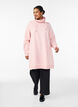 Kort sweatshirt jurk met hoge kraag en zakken, Rood, Model image number 1