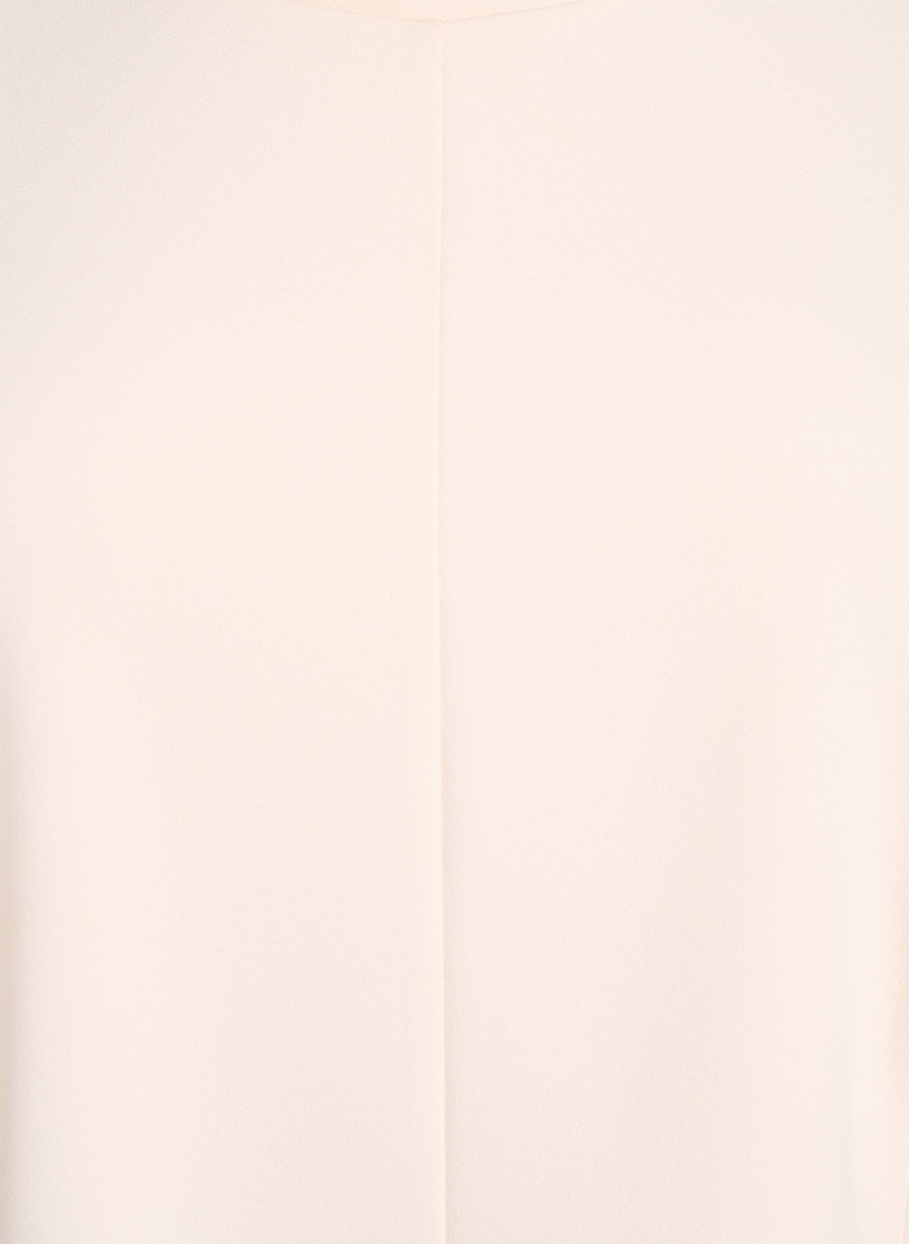 ZizziKorte mouwen blouse met figuurnaden, Beige, Packshot image number 2