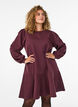 Korte sweaterjurk met ruchesdetail, Donker Bordeaux, Model image number 0