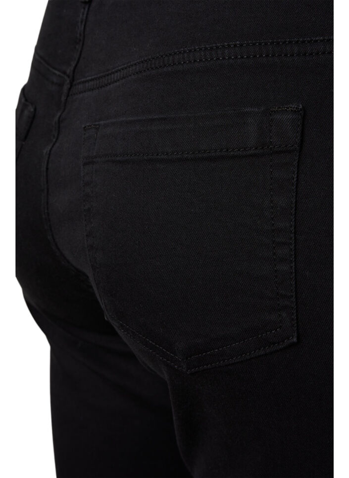 Ellen bootcut jeans met hoge taille, Zwart, Packshot image number 3