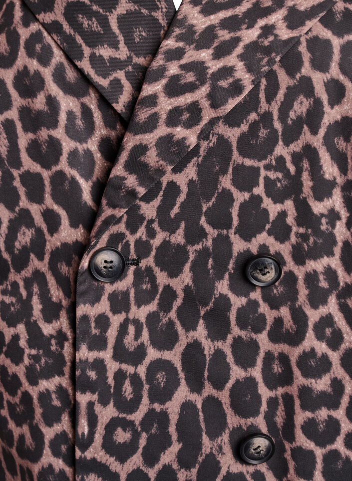 Double-breasted blazerjasje met luipaardprint, Leo AOP, Packshot
