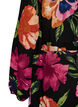 Maxijurk met overslaghals en lange mouwen, Zwart, Packshot image number 3