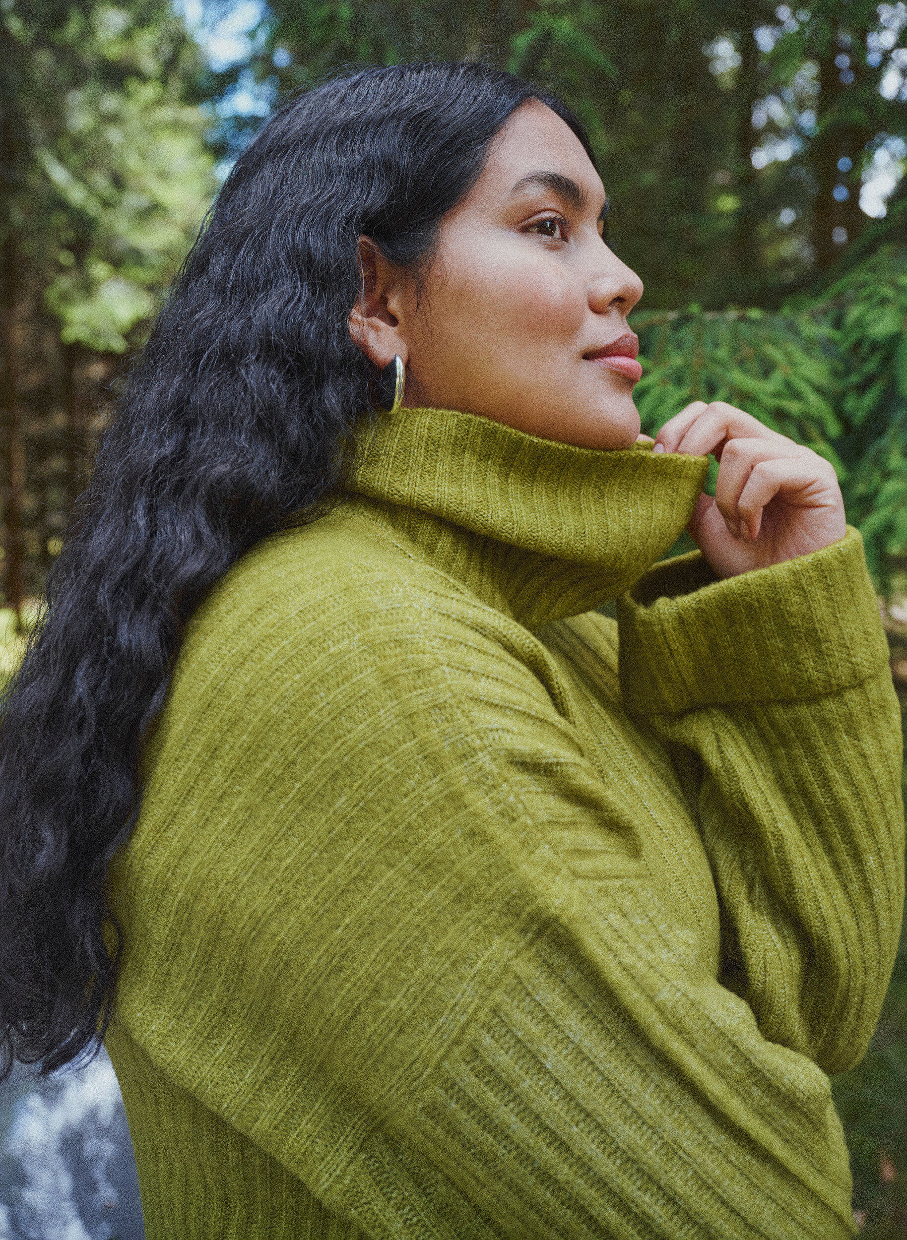 ZizziGebreide top met col, Groen, Image image number 0