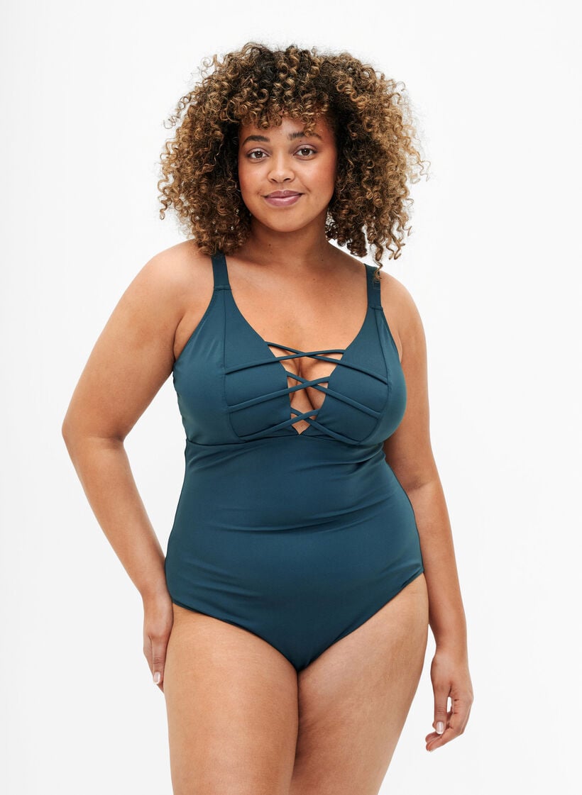 Badpak met koorddetails, Dark Sea, Model image number 0