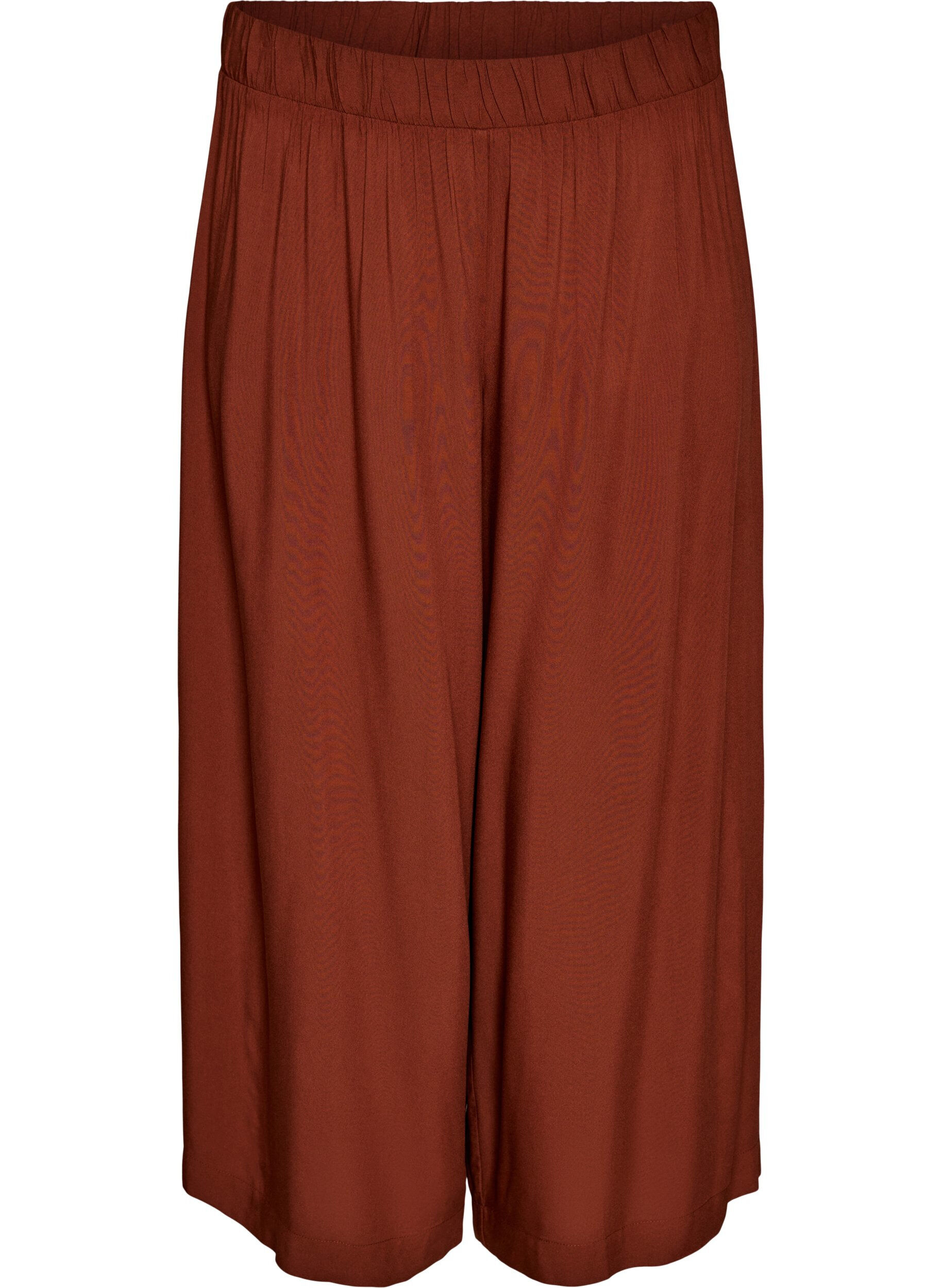 FLASH - Culotte in viscose met een high waist en wijde pijpen