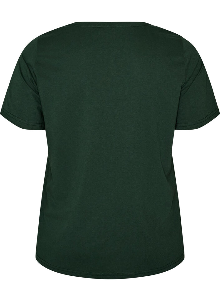T-shirt met print, Groen, Packshot image number 1