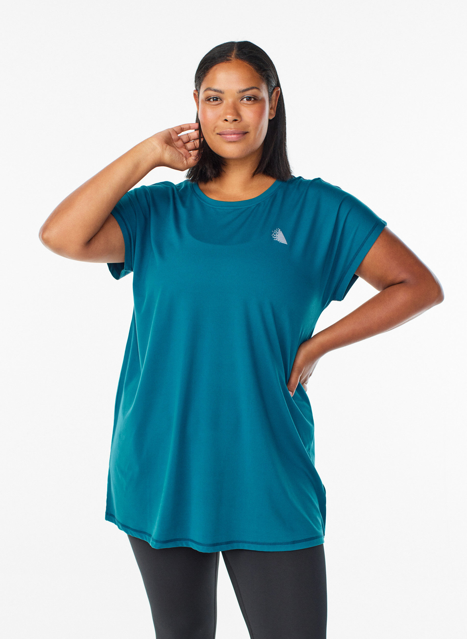 ZizziLang workout T-shirt, Blauw, Model image number 0