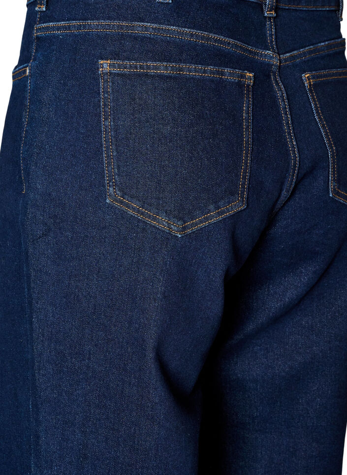 Myra jeans met hoge taille en wide fit, Blauw, Packshot image number 3